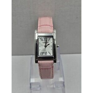 Kenneth Cole Reaction KC2404 Ladies XS Tank Watch Pink Leather Strap New Battery